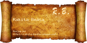 Rakita Beáta névjegykártya