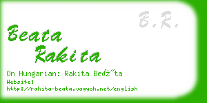 beata rakita business card